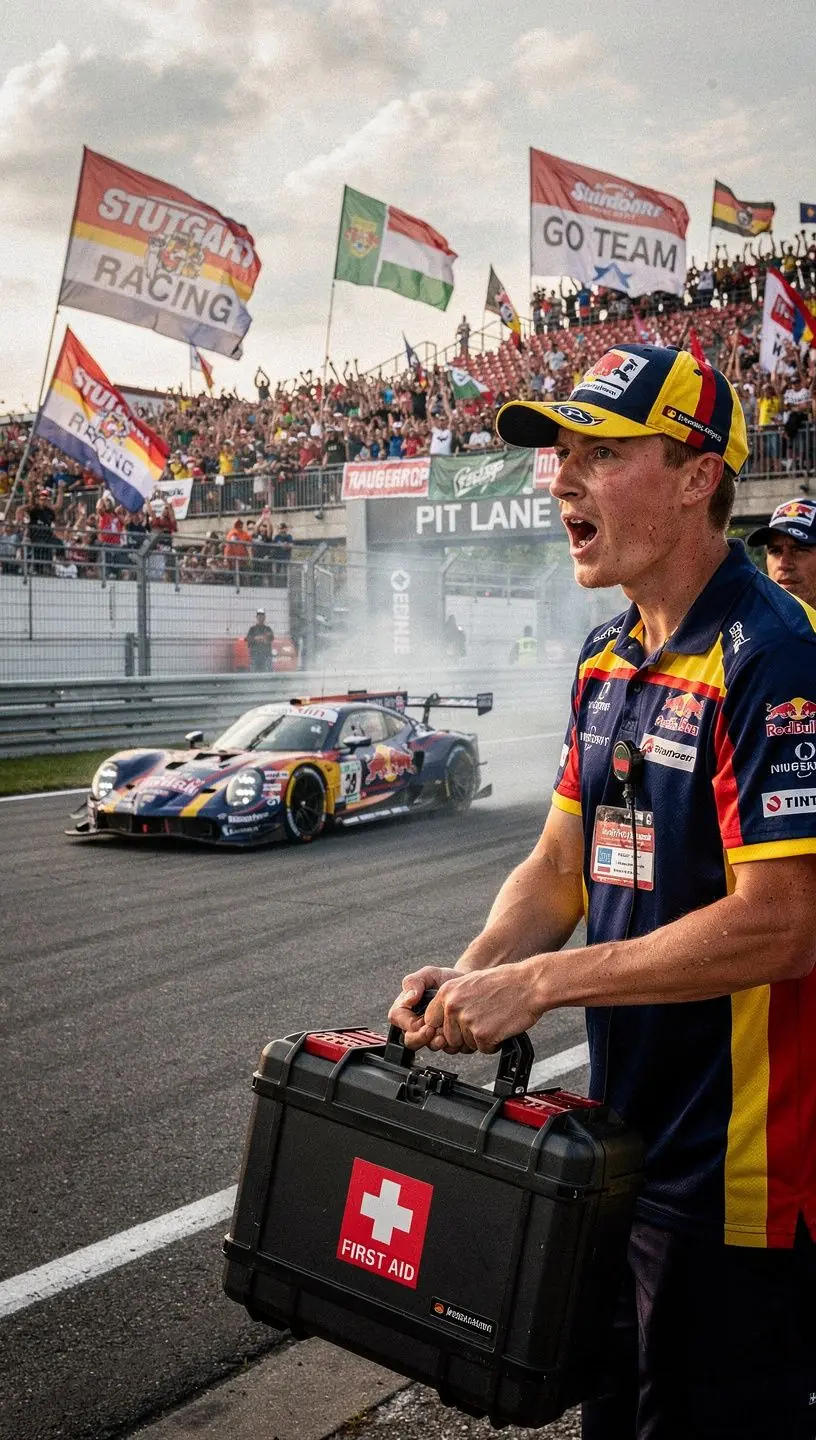 Eine Gruppe von Touristen besichtigt eine moderne Autofabrik in Stuttgart.