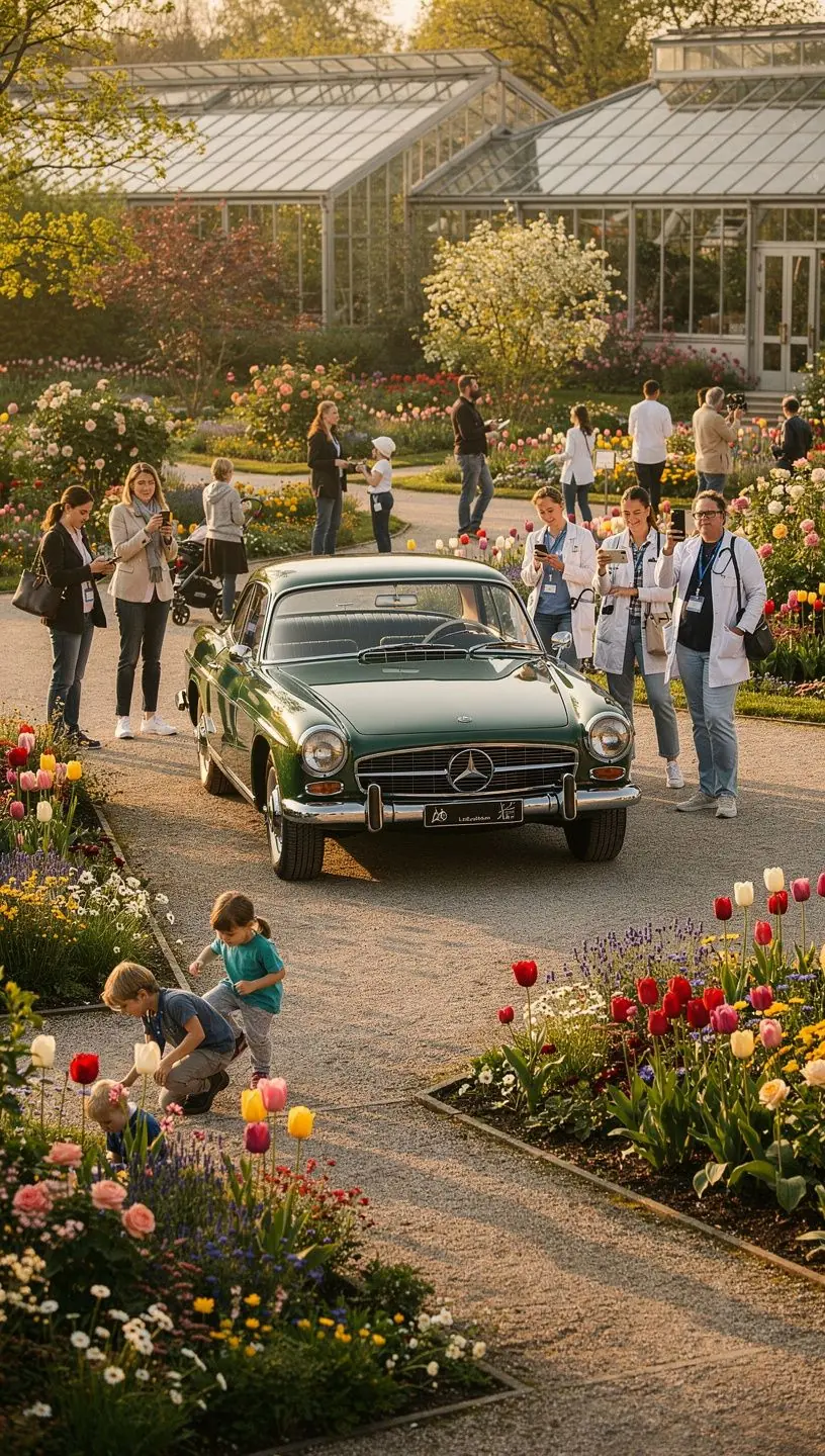 Ein Ingenieur erklärt die technischen Details eines neu entwickelten Fahrzeugs.